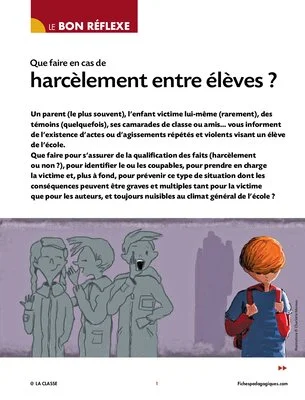 Gérer le harcèlement à l'école