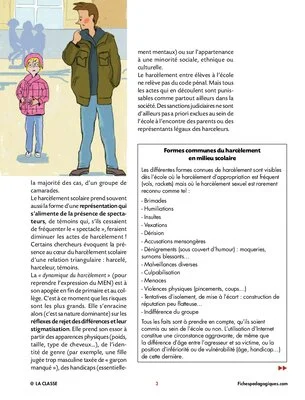 Gérer le harcèlement à l'école