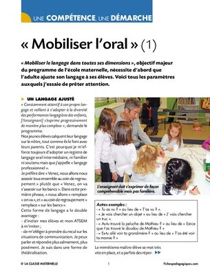 Mobiliser l'oral (1)
