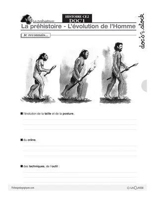 Histoire CE2 / L'évolution de l'Homme