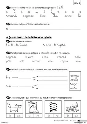 Entraînement à la lecture 1/4