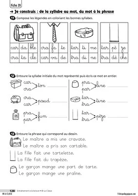 Entraînement à la lecture 4/4