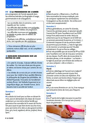 Progression orthographe - Juin