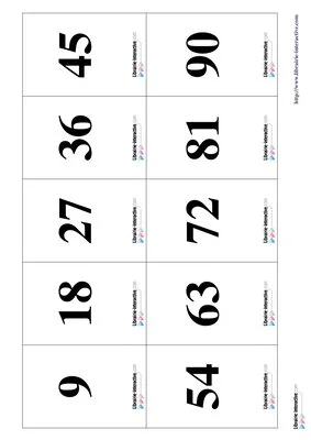 Memory tables de multiplication 7 à 10