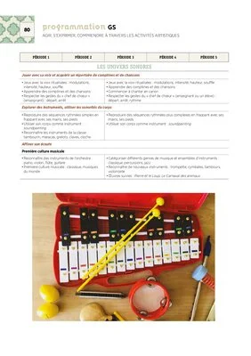 Emplois du temps et programmations GS 2020