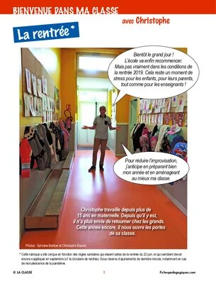 Bienvenue dans ma classe : la rentrée