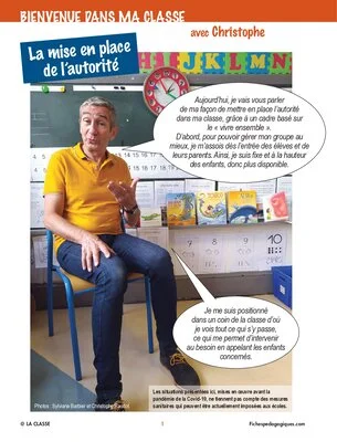 Bienvenue dans ma classe : la mise en place d'une autorité