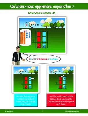 Apprendre à poser une addition en colonnes avec retenue
