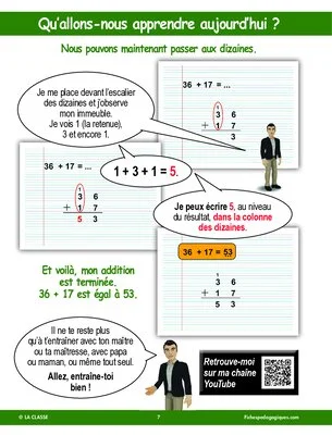 Apprendre à poser une addition en colonnes avec retenue