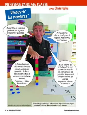 Bienvenue dans ma classe : découvrir les nombres