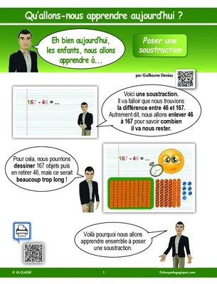 Apprendre à poser une soustraction