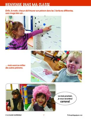 Bienvenue dans ma classe : l'apprentissage de l'écriture