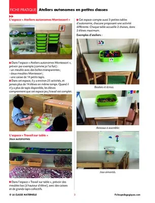 Ateliers autonomes chez les petits