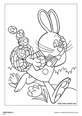 Images séquentielles du lapin de Pâques