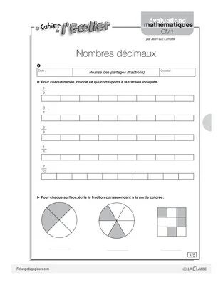 Evaluations mathématiques Cycle 3 (3) / Les nombres décimaux