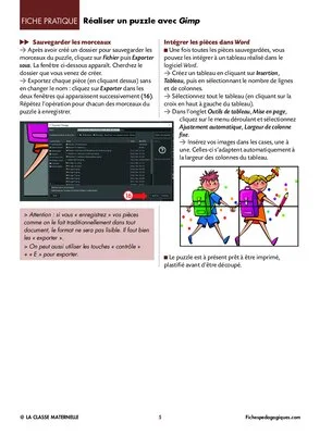 Réaliser un puzzle avec GIMP