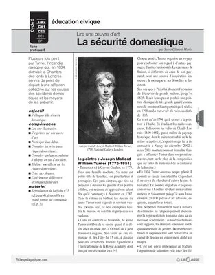 Lire une oeuvre d'art (4) / La sécurité domestique