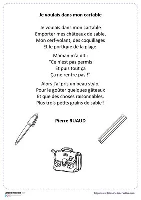 14 poésies sur le thème de l'école