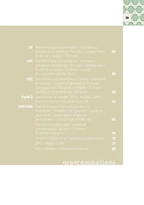 Emplois du temps et programmations CM2 2021