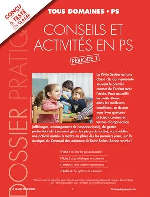 Conseils et activités en PS - Période 1