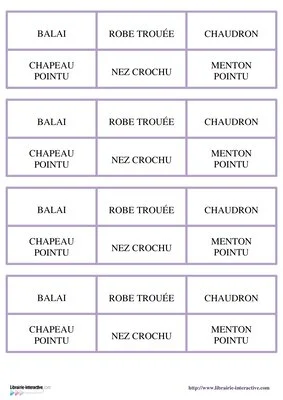 Vocabulaire de la sorcière