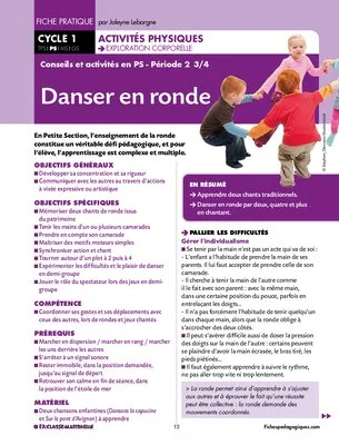 Conseils et activités en PS - Période 2