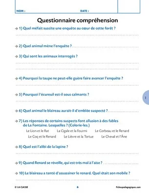 Blaireau mène l'enquête