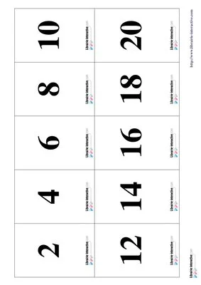 Memory tables de multiplication 1 à 3