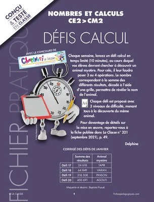 Défis calcul - Janvier