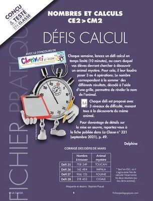 Défis calcul - Mars