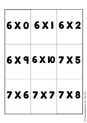 Les paires de tables (CM1/CM2/SEGPA)