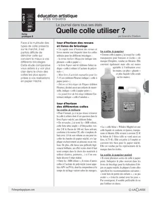 Journal (8) / Quelle colle utiliser ?
