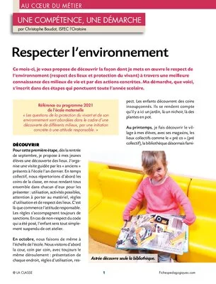 Respecter l'environnement