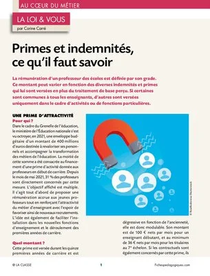 Primes et indemnités, ce qu'il faut savoir