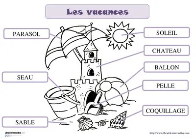 Vocabulaire de l'été et des vacances