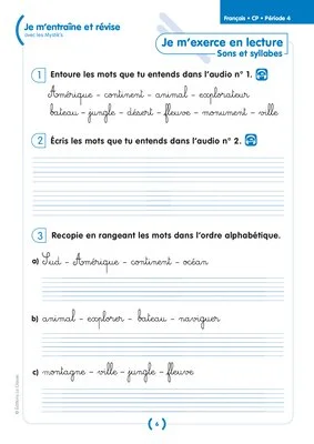Je m'entraîne et révise avec les Mystik's - Français CP (Période 4)