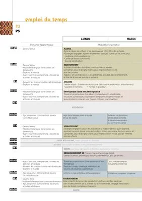 Emplois du temps TPS/PS 2022