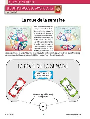 Les affichages de Mysticlolly : la roue de la semaine