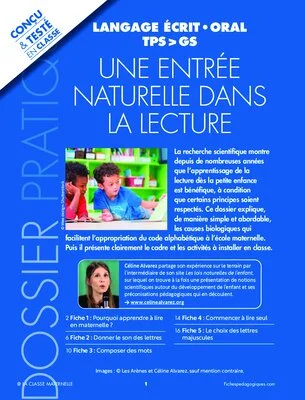 Une entrée naturelle dans la lecture