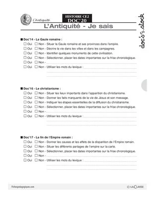 Histoire CE2 / L'Antiquité (2)