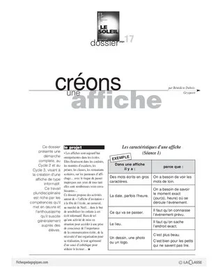 Créons une affiche