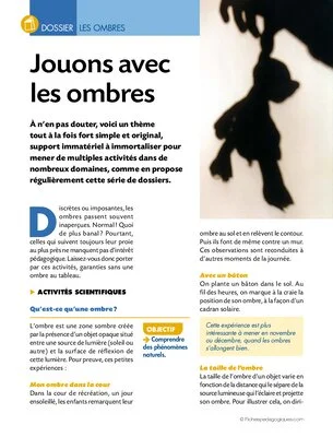 Jouons avec les ombres (dossier)