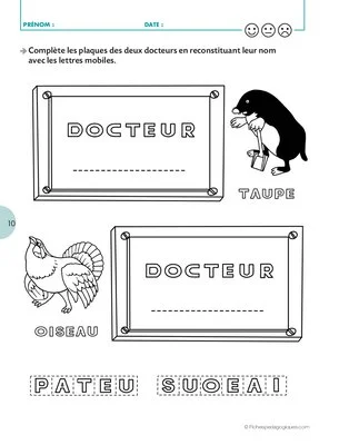 Docteur Loup Identification et recomposition de mots