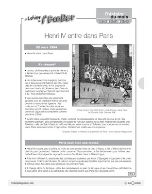 L'histoire du mois (11) / Henri IV entre dans Paris