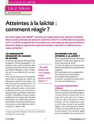 Atteintes à la laïcité : comment réagir ?