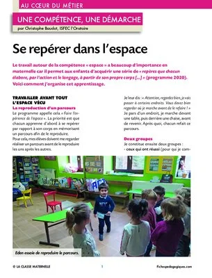 Se repérer dans l'espace