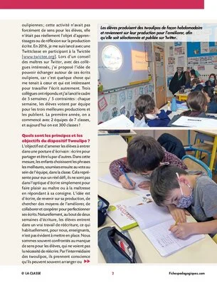 « Mes élèves écrivent des twoulipos ! »