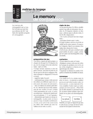 Le memory de conjugaison