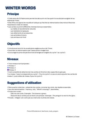 Winter words - 35 flashcards