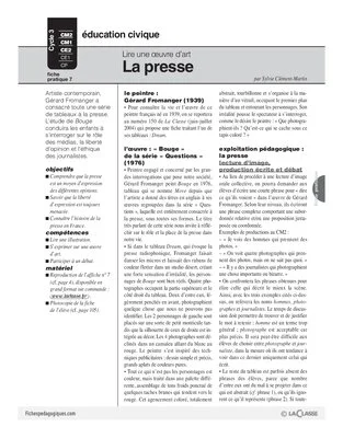 Lire une oeuvre d'art (6) / La presse